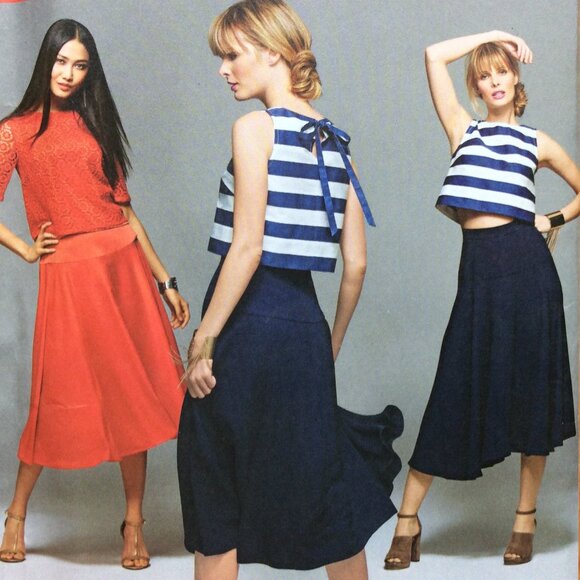 Misses Skirt and Top Pattern Simplicity 8128 UNCUT Size 6 8 10 12 14 - Picture 2 of 6